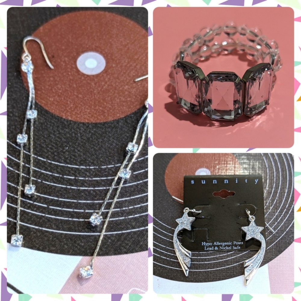 Bling Bundle with 2 Earrings & Bracelet